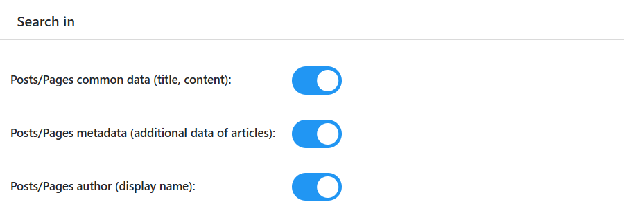 Configuring the attributes where to search
